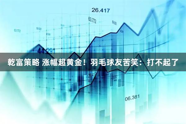 乾富策略 涨幅超黄金！羽毛球友苦笑：打不起了