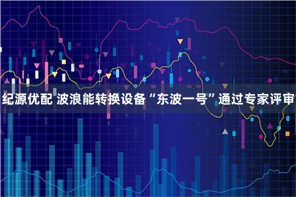 纪源优配 波浪能转换设备“东波一号”通过专家评审